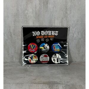 No Doubt Sphere Las Vegas 6 Piece Button Pin Set Band Merch Gwen Stefani